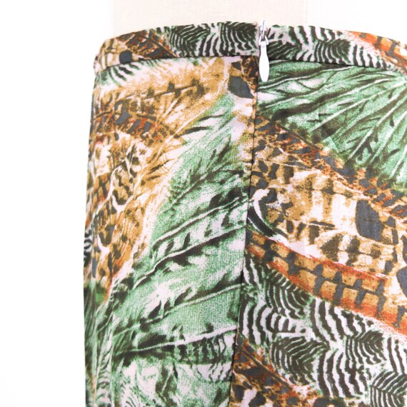 Vintage 90s Y2K Mesh Skirt Plus Size, 90s Animal Print Skirt