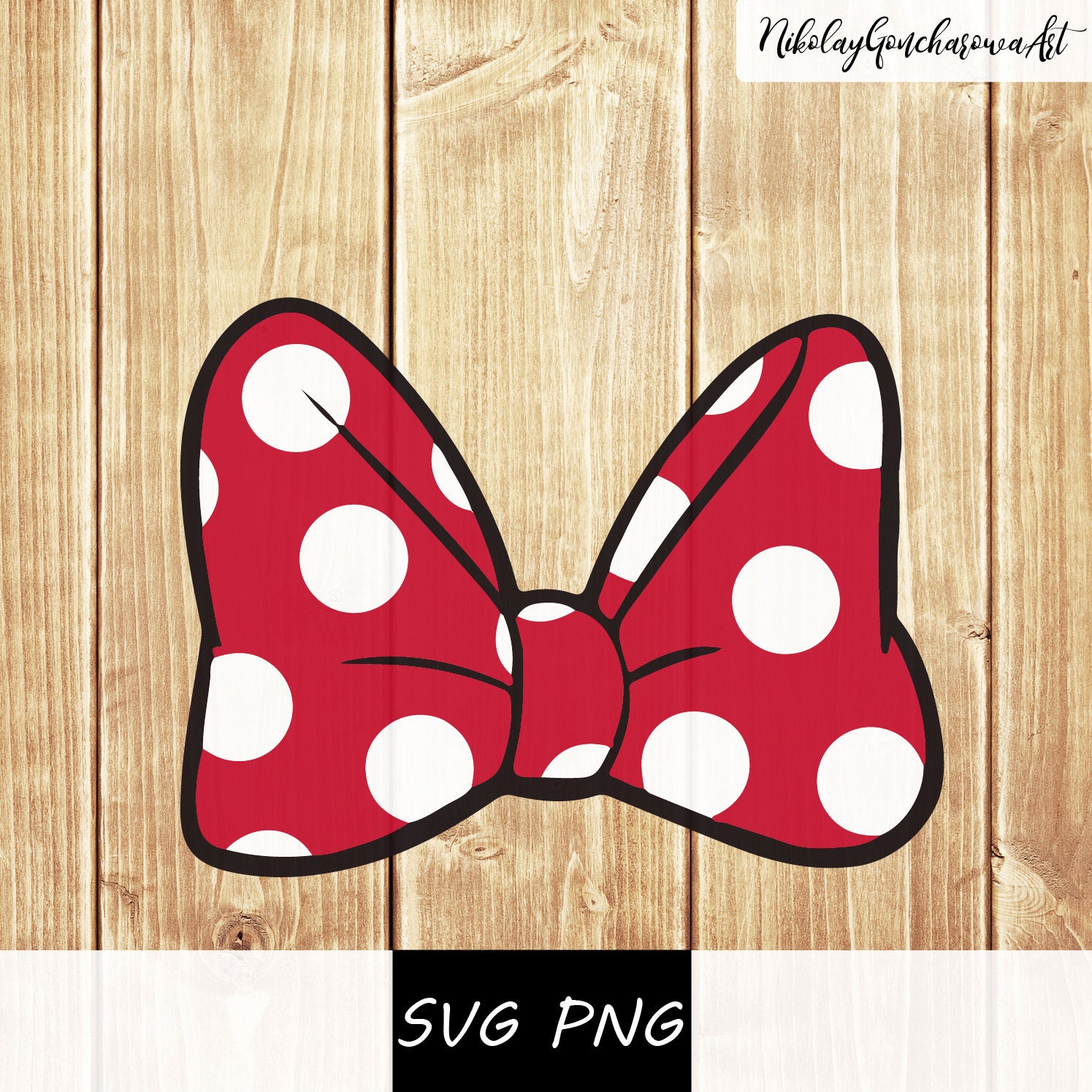 Minnie Mouse Bow SVG PNG Vector Cut File Cricut Design | Etsy