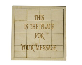 Custom Engraved Wooden Puzzle: Escape Room Brain Teaser