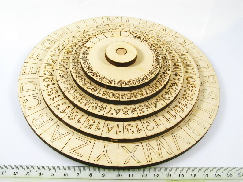 Mexican Army Cipher Wheel Wooden Cipher Wheel Wood Wheel Etsy