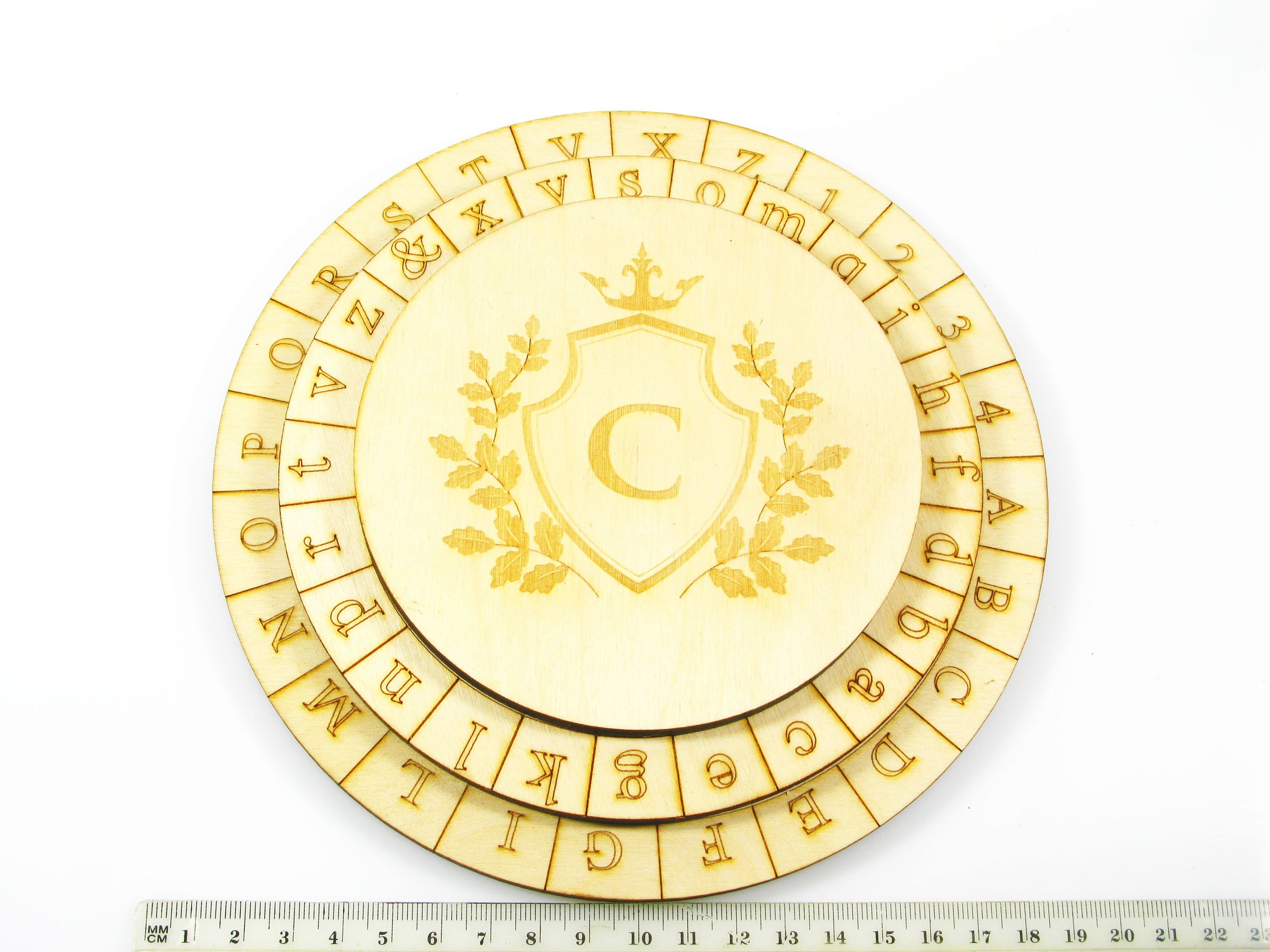 Alberti Cipher Wooden Cipher Wheel Wood Wheel Escape Room - Etsy UK