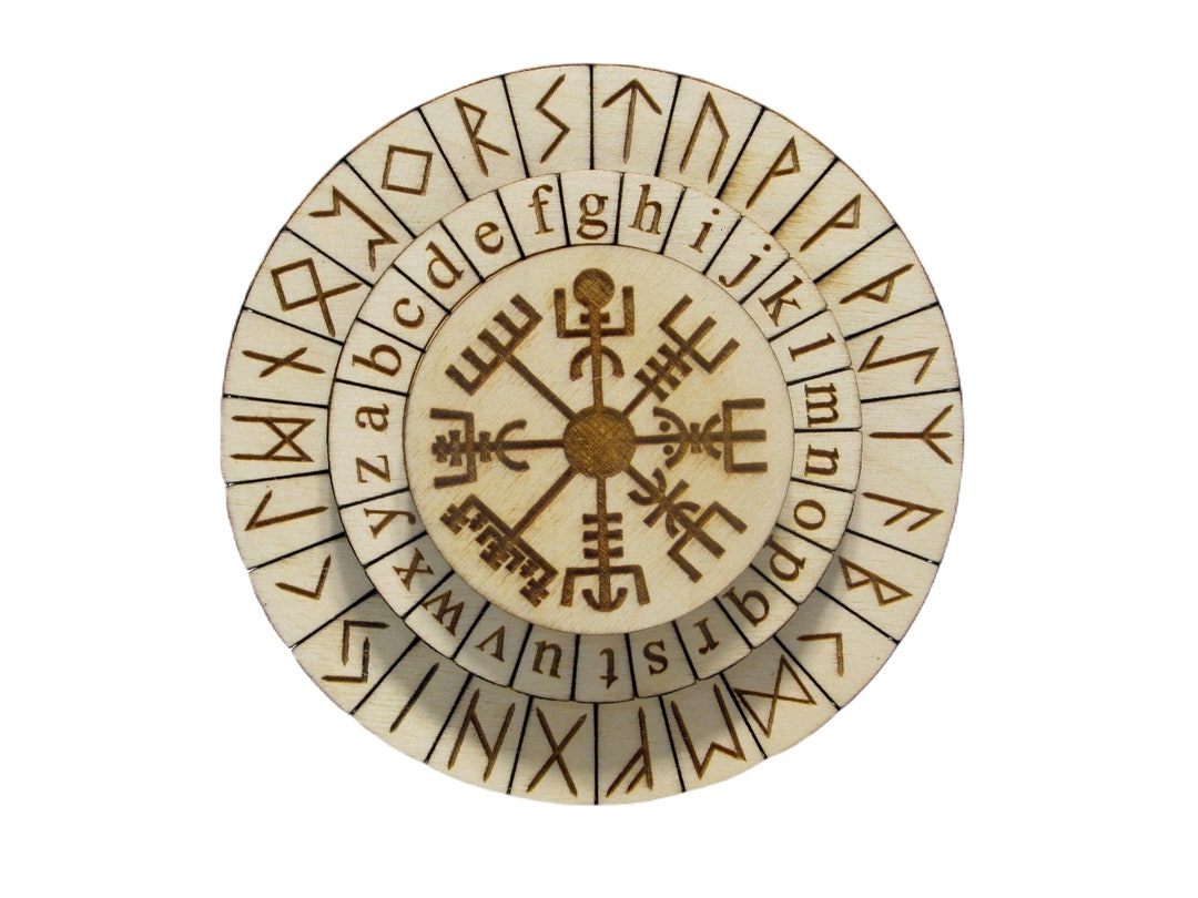 Runes Cipher Wheel for Escape Room Fupark Decoder Disk Fuþark Cipher ...