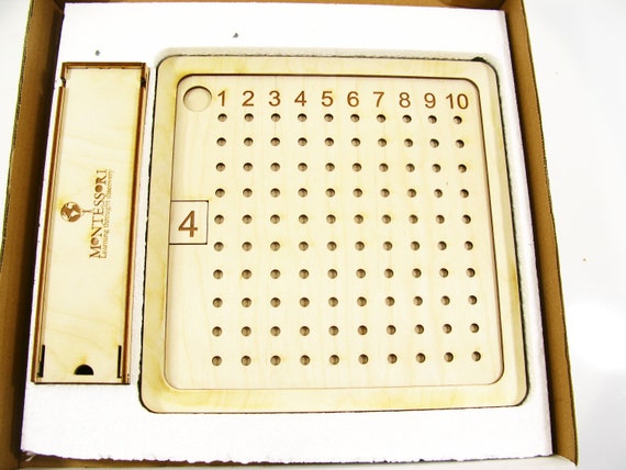 モンテッソーリ掛け算ボード：木製の算数学習玩具 - Etsy 日本