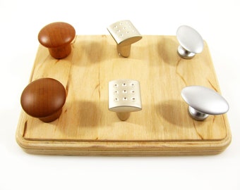 Juguete Montessori: Tablero de rompecabezas de madera con asas
