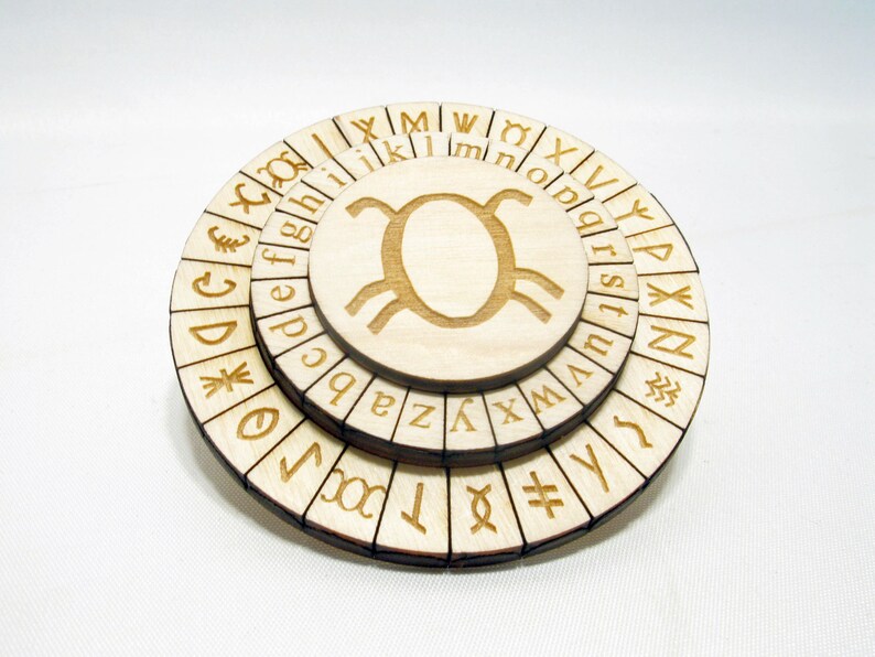 Runes Cipher Wheel: Rovas Decoder Disk, Escape Room Puzzle - Etsy