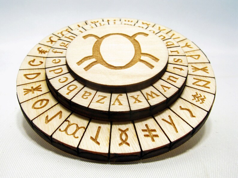 Runes Cipher Wheel: Rovas Decoder Disk, Escape Room Puzzle - Etsy