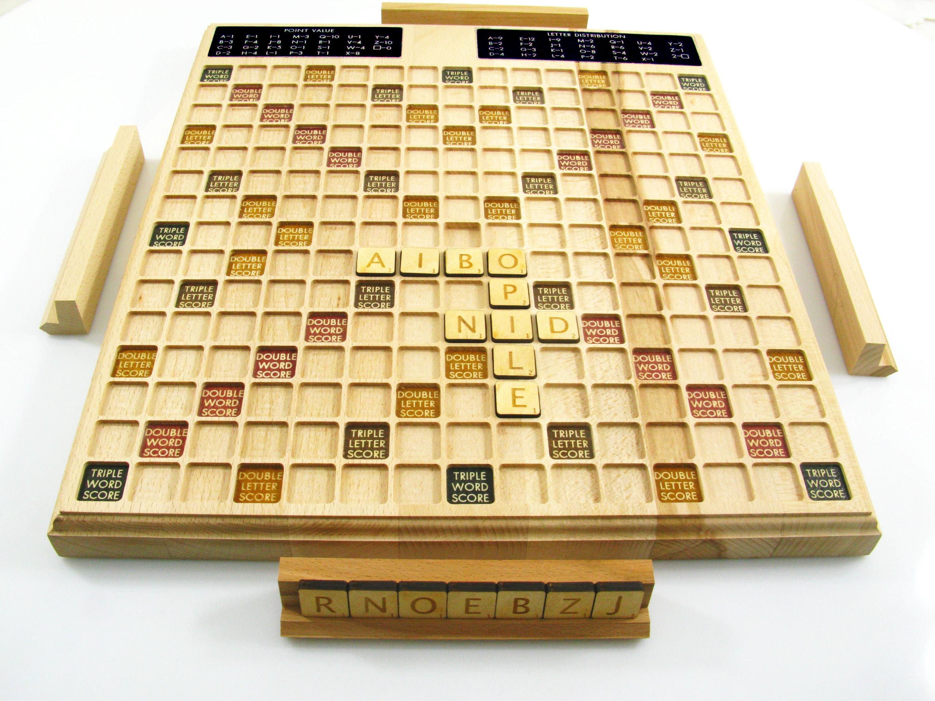 手作りの木製スクラブルボードゲーム：贅沢な家族向け装飾品 - Etsy 日本