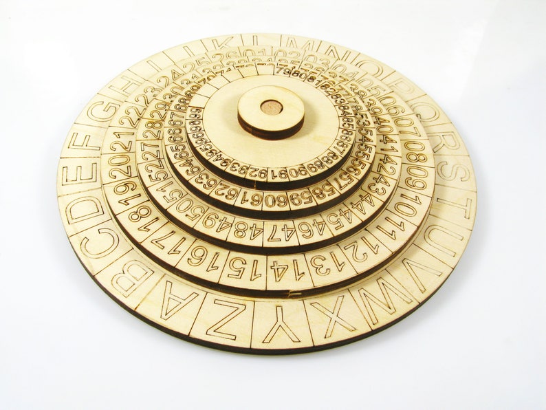 Mexican Army Cipher Wheel Wooden Cipher Wheel Wood Wheel Etsy