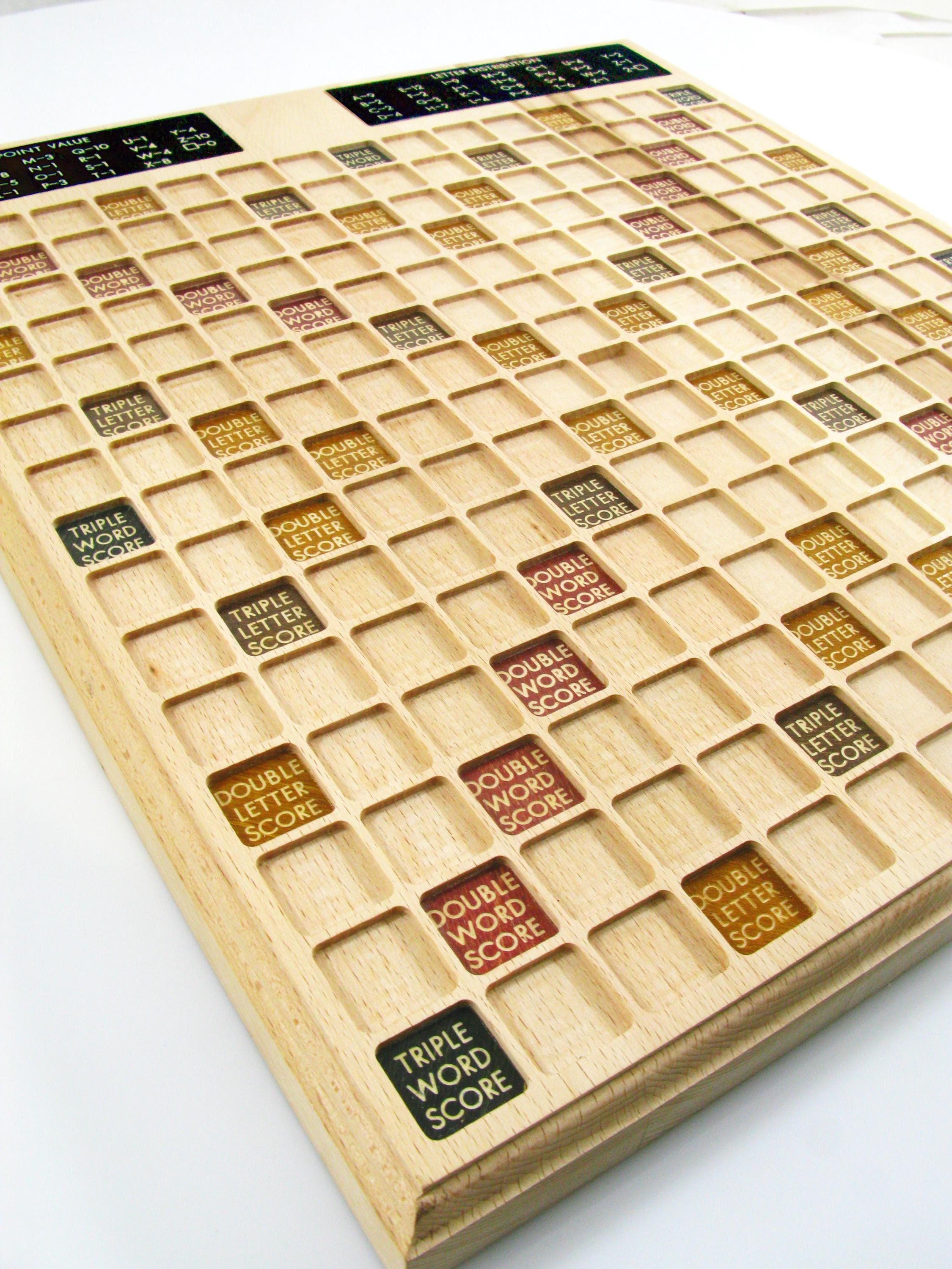 手作りの木製スクラブルボードゲーム：贅沢な家族向け装飾品 - Etsy 日本