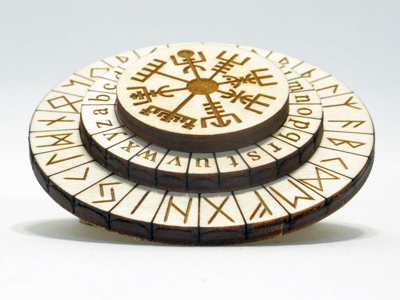 Runes Cipher Wheel: Fuþark Decoder Disk, Escape Room Prop - Etsy