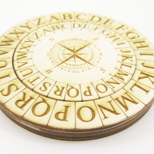 Alberti Cipher Wheel: Wooden Escape Room Puzzle - Etsy