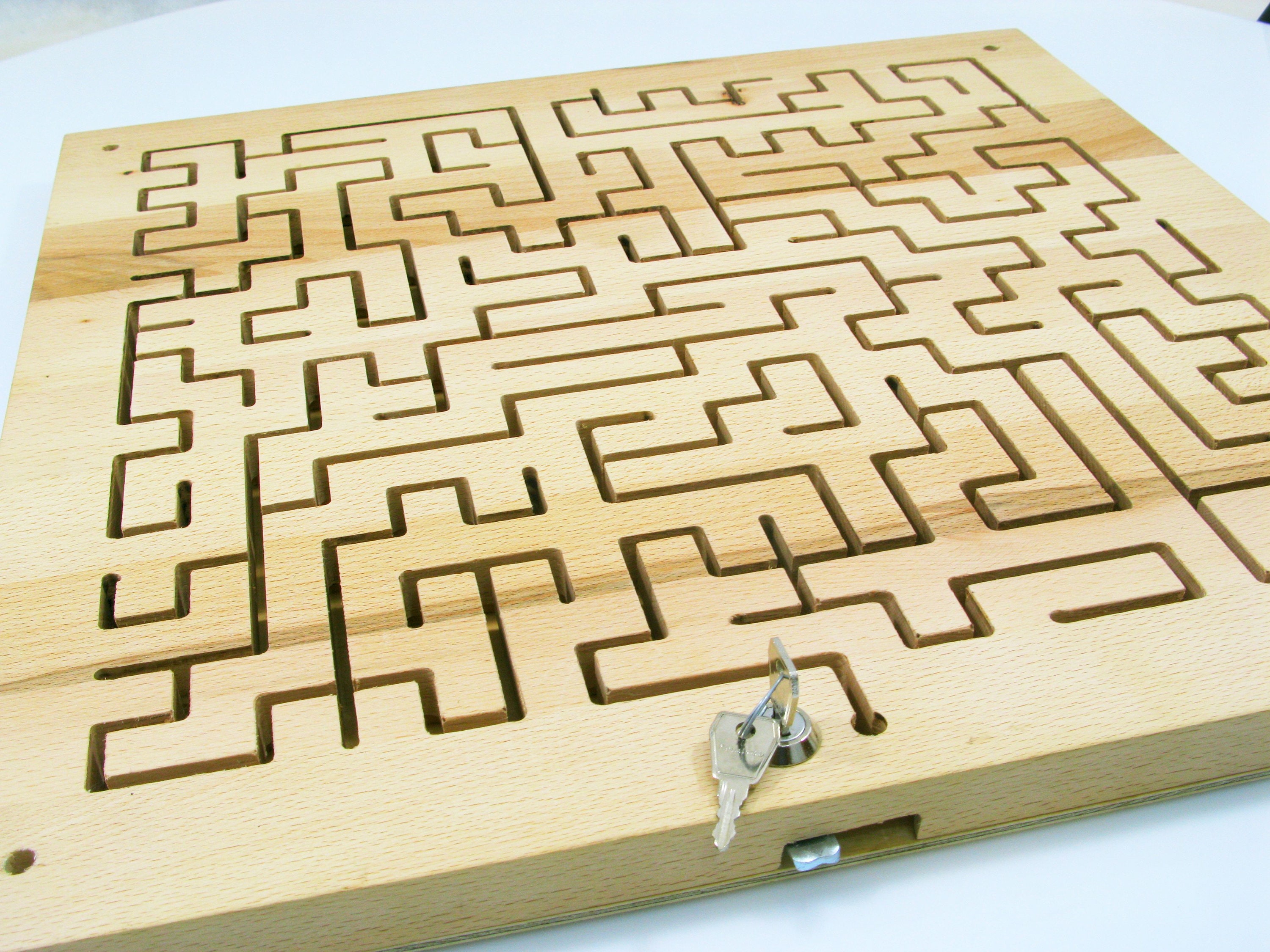 Escape Room Square Maze Wooden Maze Wood Labyrinth Wood Maze - Etsy UK
