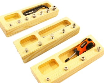 Montessori Screw Driver Board: 3-in-1 Wooden Mechanic Set