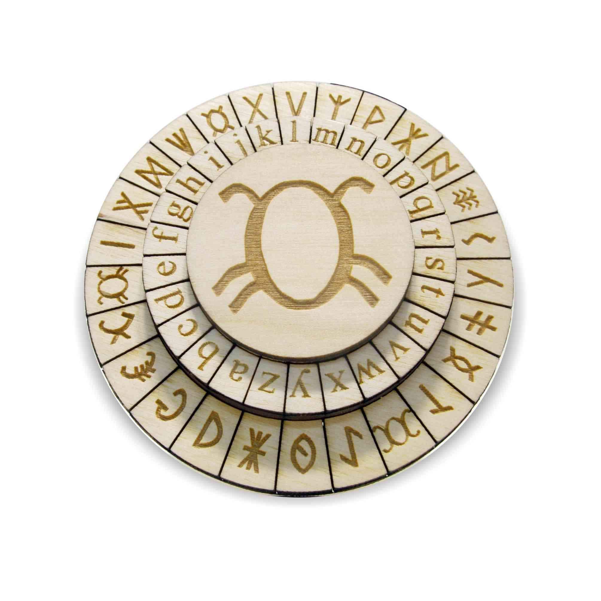 Runes Cipher Wheel: Rovas Decoder Disk, Escape Room Puzzle - Etsy
