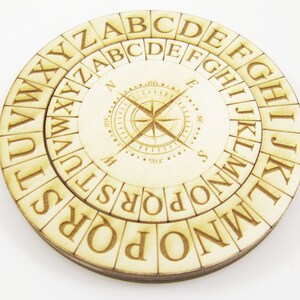 Alberti Cipher Wheel: Wooden Escape Room Puzzle - Etsy