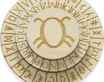 Runes Rovas Cipher Wheel: Secret Code Decoder, Escape Room Puzzle