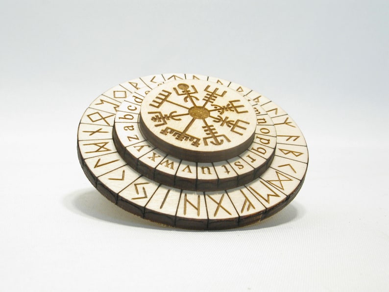 Runes Cipher Wheel: Fuþark Decoder Disk, Escape Room Prop - Etsy