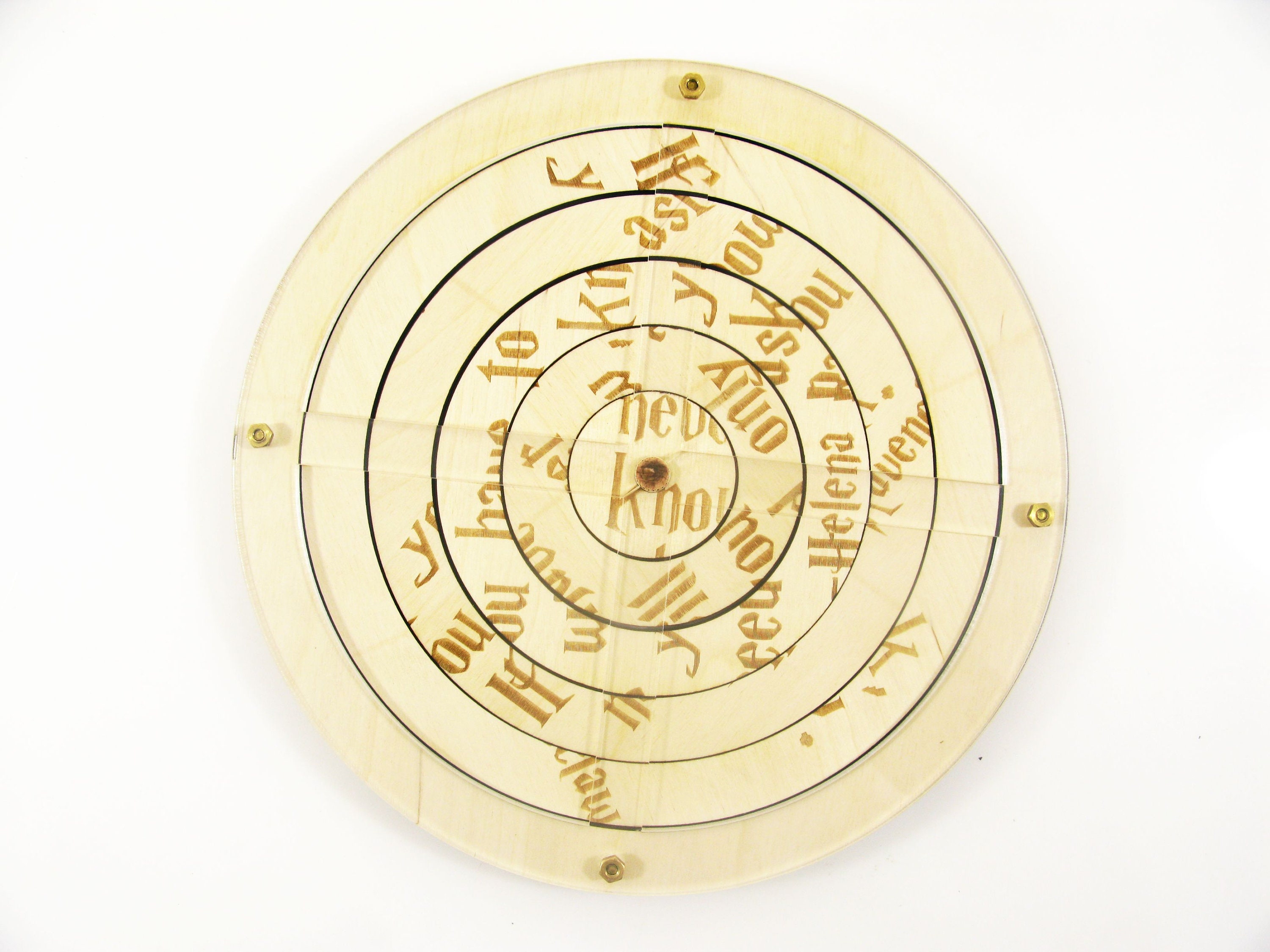 Round Cipher Riddle Round Spin Puzzle: Wooden Escape Room Riddle With Hidden Message - Etsy