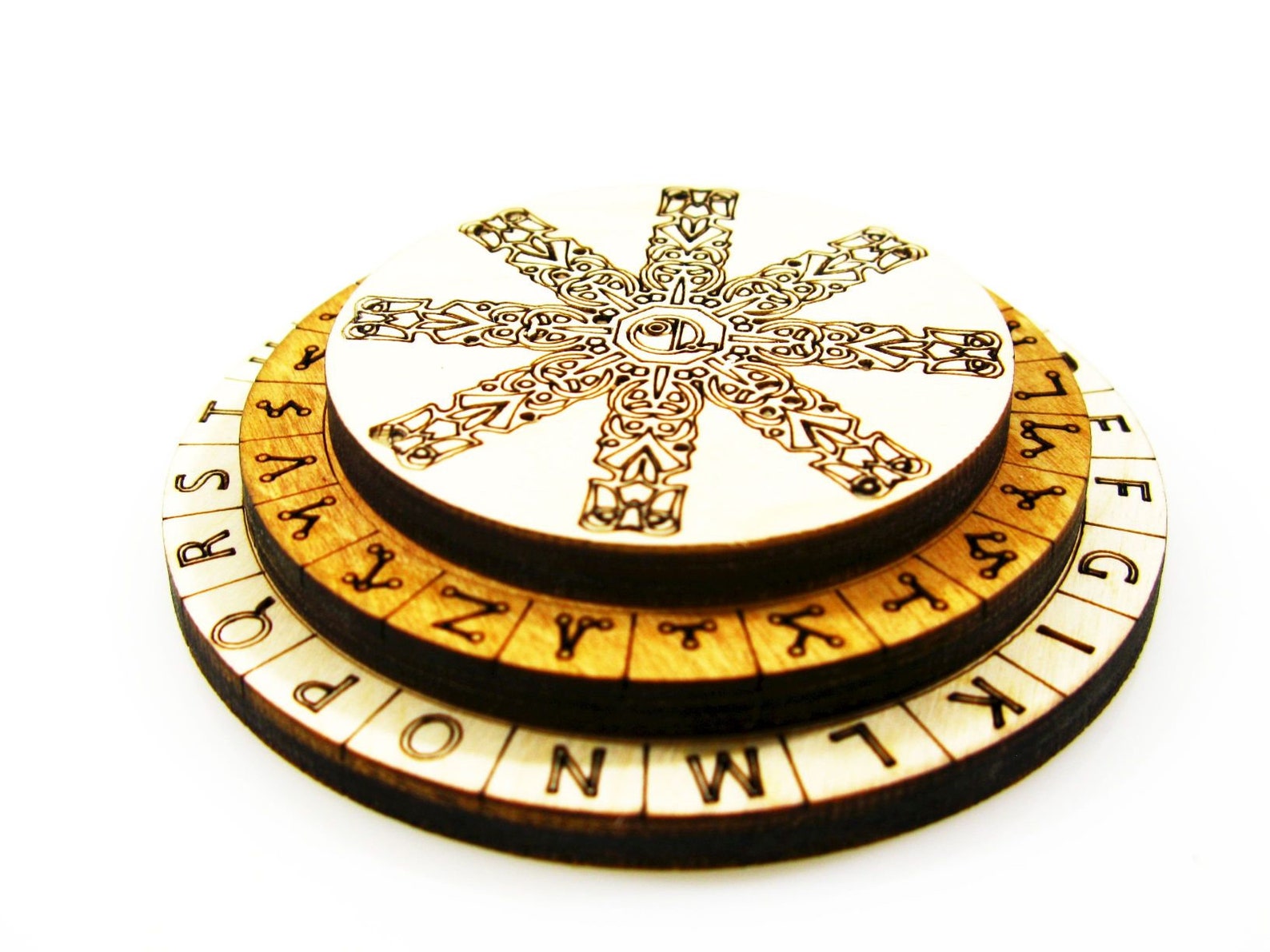 Zodiac Cipher Mini Constellations Cipher Wooden Cipher Wood Etsy