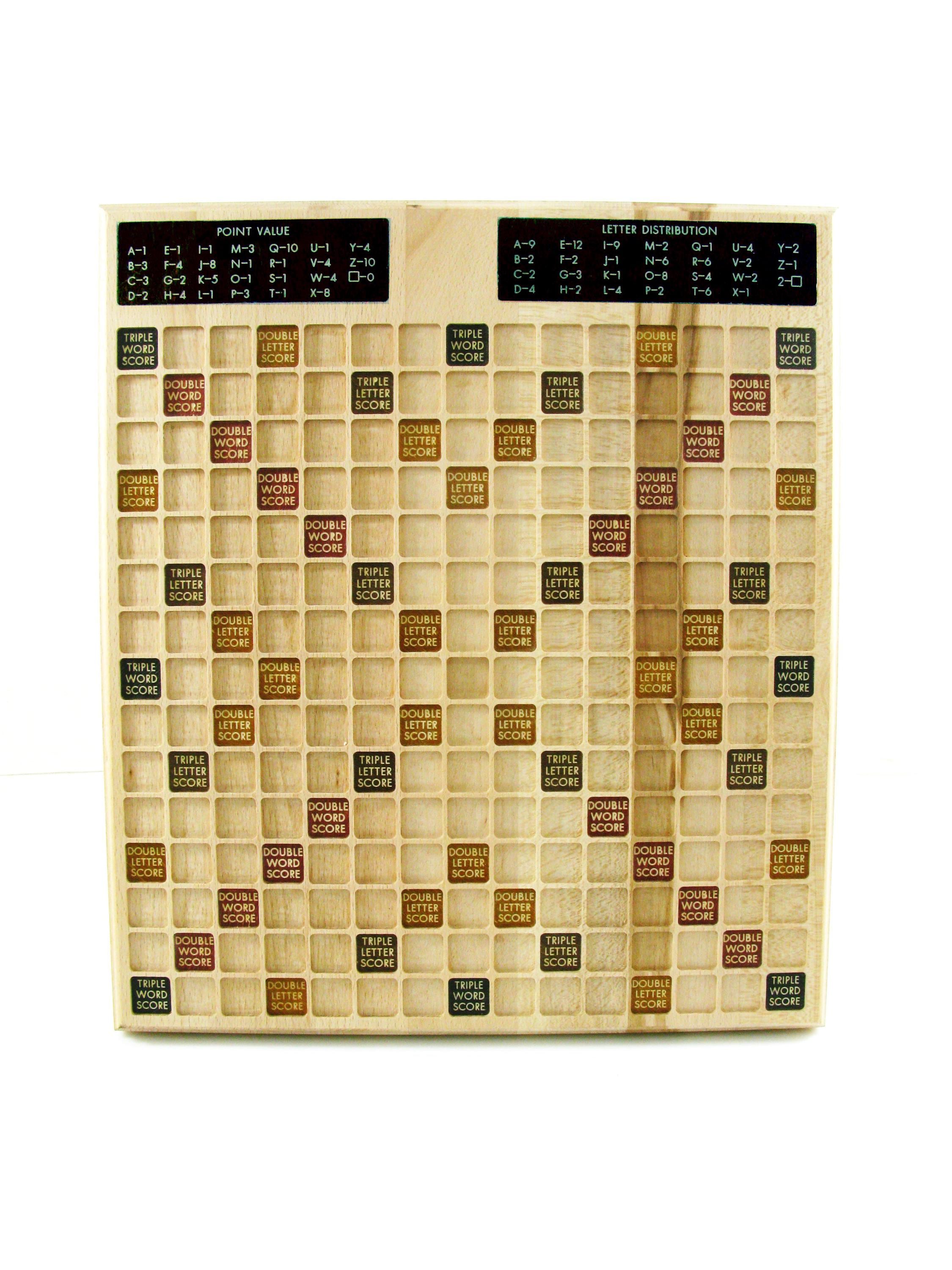 Handmade Wooden Scrabble Board Game: Family Fun