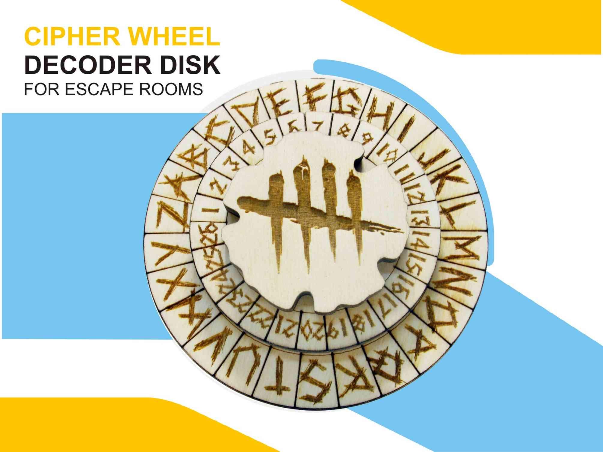 Horror Cipher Wheel: Scary Decoder Disk, Escape Room Game - Etsy