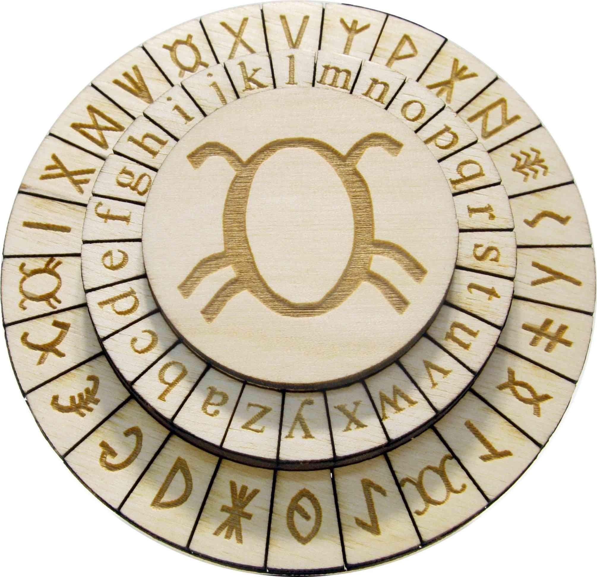 2-piece hide and seek cipher decoder ring for escape... Runes Cipher Wheel: Rovas Decoder Disk, Escape Room Puzzle - Etsy