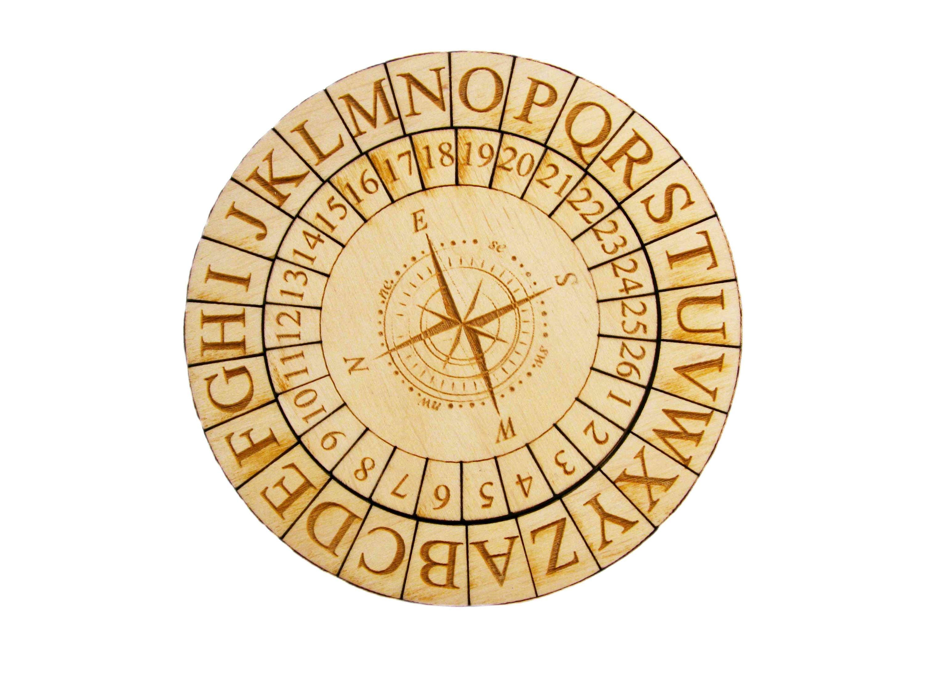 Alberti Cipher Wheel: Escape Room Puzzle, Secret Message Encoder