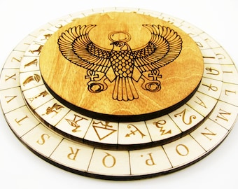 Decodificatore della ruota cifrata egizia: antico enigma crittografico