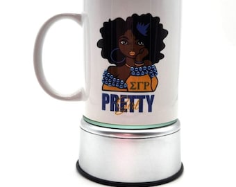 12 oz Sigma Gamma Rho Sorority Mug, Ceramic Mug, Coffee Mug, Bling Mug, Drinkware, Tea Cup, Gift for Her, Sublimated Mug