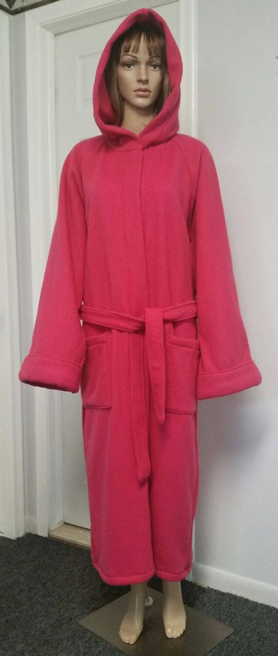 Hooded Bathrobe Fleece Bathrobe Housecoat Unisex Bathrobe Etsy
