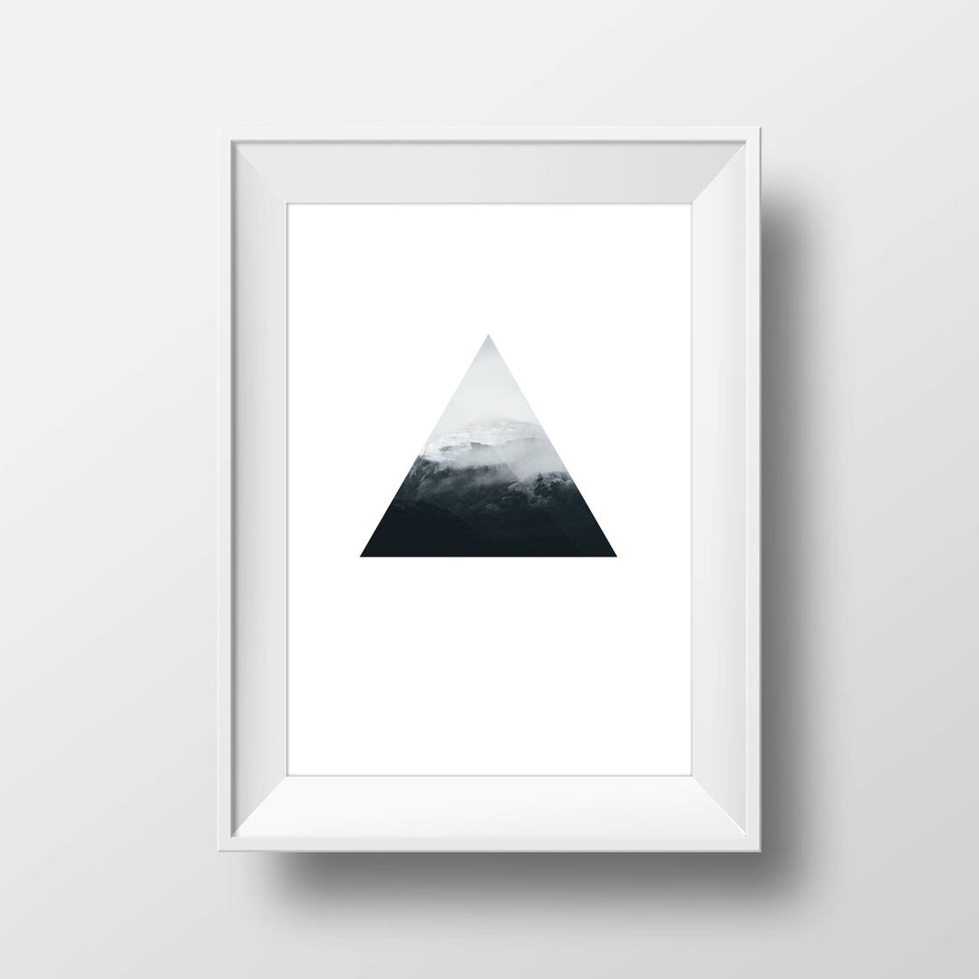 Printable Poster, Nature Decor, Clouds Print, Mountain, Modern Art