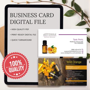 dOTERRA Business Card Design 6 Wild Orange - Digital File Only