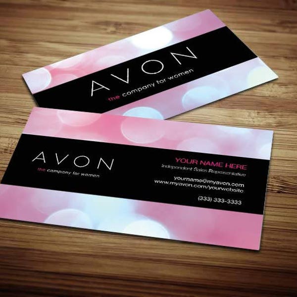 250 Cards Avon Business Card Design 4, Avon Business Cards Template