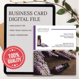doTERRA Business Cards Design 9 - Digital File Only