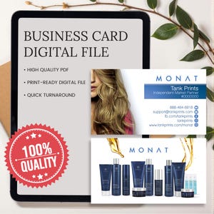 Monat Business Cards - Design 1 Modified - Digital File Only
