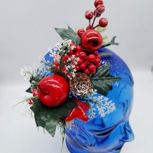 Christmas/New Year headpiece. Mrs. Claus headpiece. Christmas crown. Winter headpiece. Elf headpiece. New Year crown. Christmas festival.