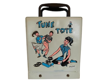Vintage Pony Tail Brand TUNE TOTE Filled With Elvis PRESLEY Records!
