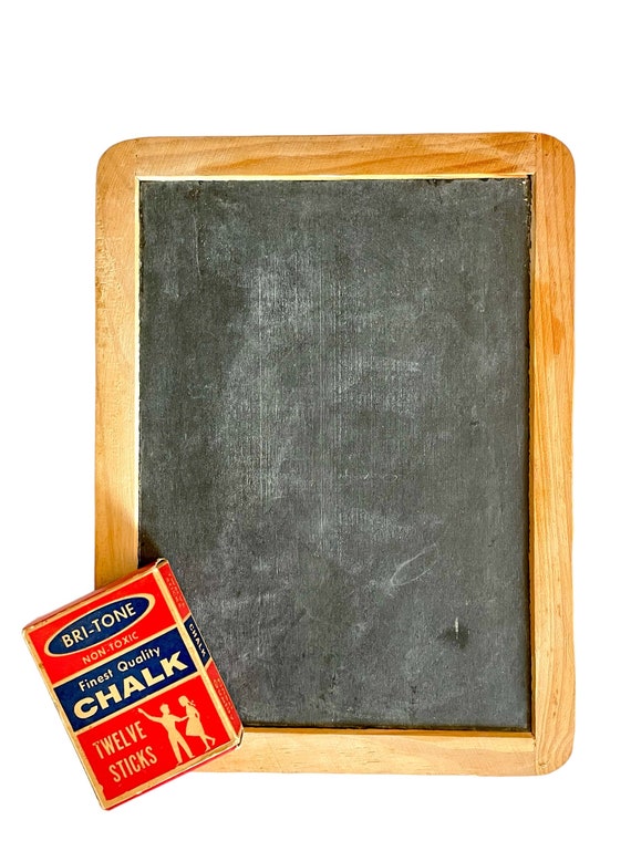 Vintage Chalk Board Writing Slate Blackboard French School