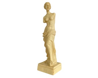 Vintage A. SANTINI Signed VENUS de Milo STATUE / Made in Italy Sculpture / 11-1/2" x 3" / Classic European Style Decor / Classical Art Lover