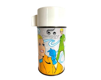 Vintage 1960s ALADDIN Half Pint 8 Oz. TWIGGY THERMOS / 6-1/2" x 3" Blast From the Past