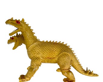 ヘイニリータフフタ　ミニヘキサゴン　ゴールド　トナカイ Vintage 1980s IMPERIAL Toys Two Headed DRAGON FIGURES / Set of Two
