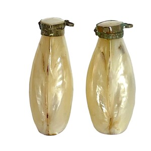 Vintage MOTHER of PEARL Salt and Pepper SHAKERS / Very Good - Etsy