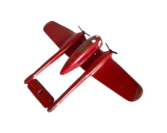 Vintage 1930s WYANDOTTE Pressed Steel TOY AIRPLANE / 9" x 6" / Retro Toy Collectible / Aviation Enthusiast / Rare Find, Unique Collectible!