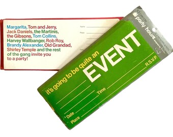 Vintage 1960s COCKTAIL PARTY and Event INVITATIONS / Unused with Original Envelopes / Entertaining Style / Retro Shindig Invites / Fab Finds