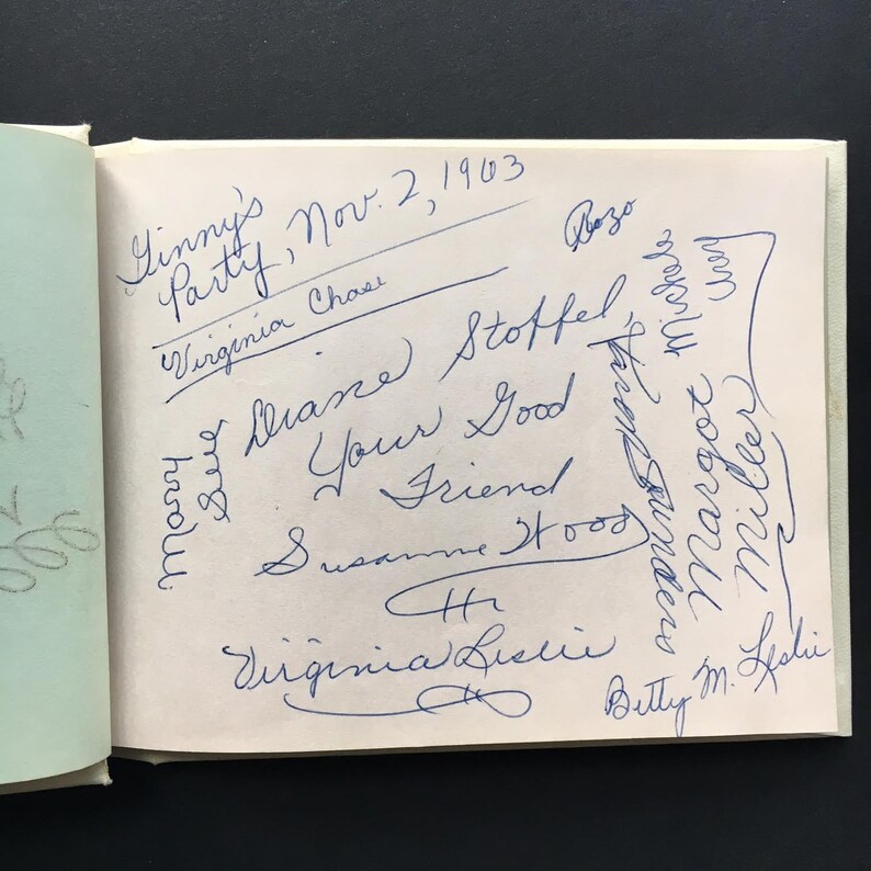 60s AUTOGRAPH BOOK Kampus Kuties Vintage