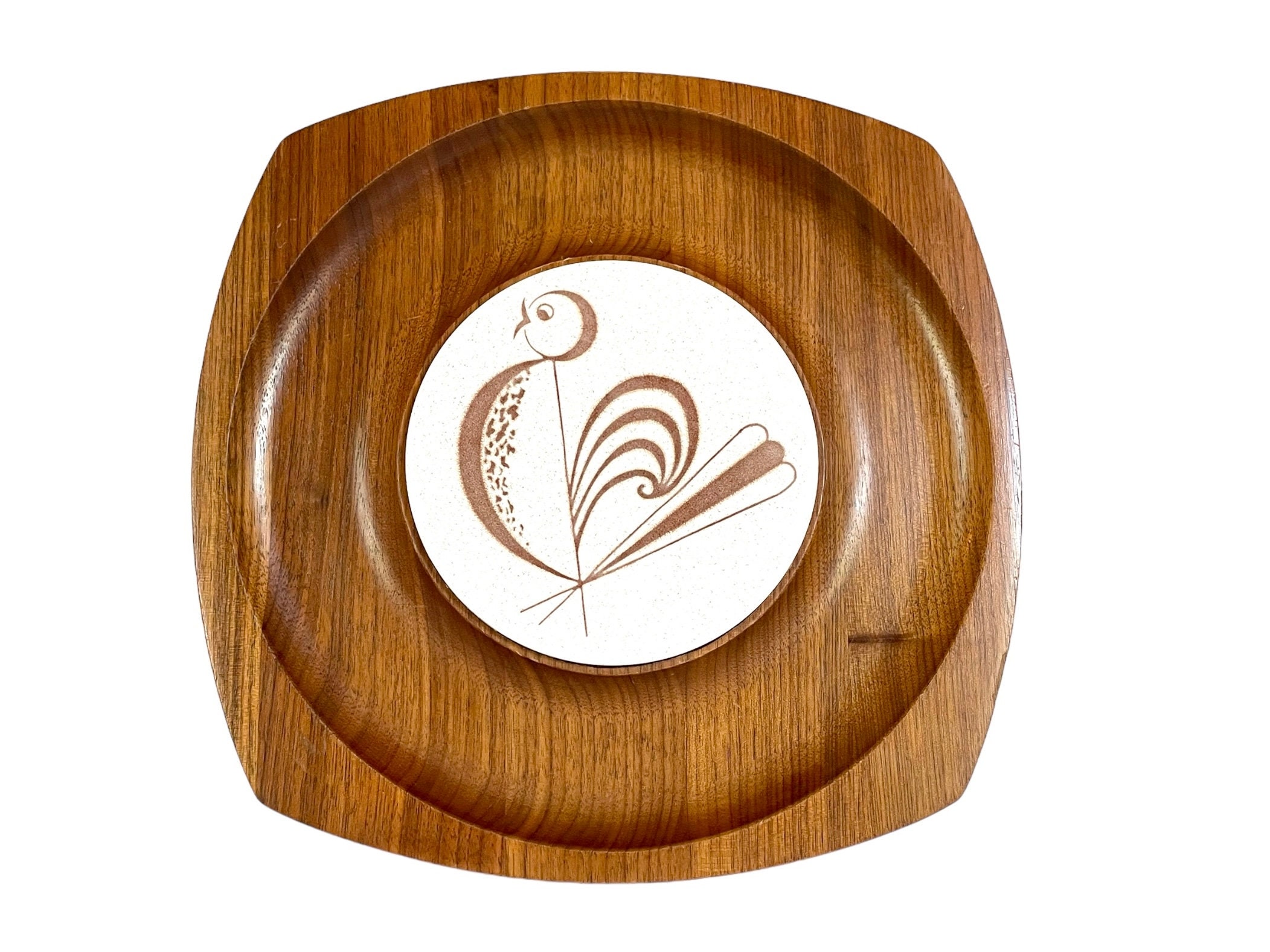 GLADMARK ヴィンテージ サービングディッシュ CALIF. Vintage Gladmark Sun Valley California Oval Teak Tray