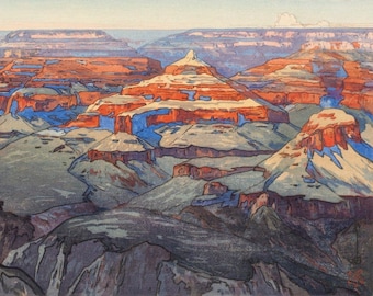 Japanese Art Print "Grand Canyon" from The American Series by Yoshida Hiroshi, woodblock, giclée, print, national park, America, desert