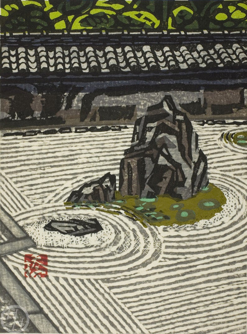 【Garden Reverie 】　lithograph直筆サインEdition Print KOITSU TSUCHIYA 