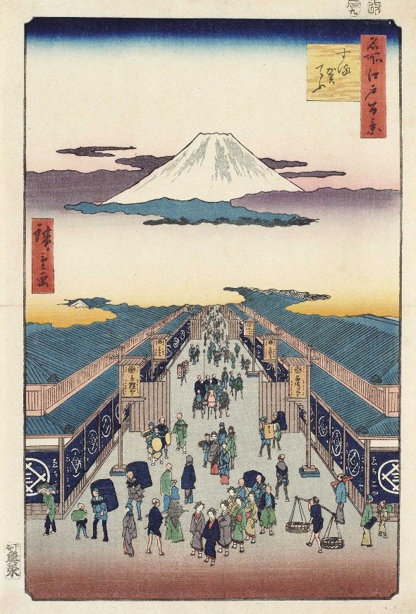 Utagawa Hiroshige（歌川広重） 歌川広重「雪月花 木曾路之山川
