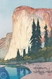 Japanese Art Print 'El Capitan, Yosemite' from the American Series by Yoshida Hiroshi, woodblock, giclée, print, national park, America 